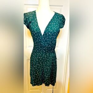 Brandy Melville Dress Wrap Green Size 40  EU 8 USA Made Italy